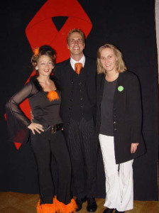 mit Bettina Hackerspiel und Matthias Münch beim Aidshilfeball Wiesbaden, Dezember 2004